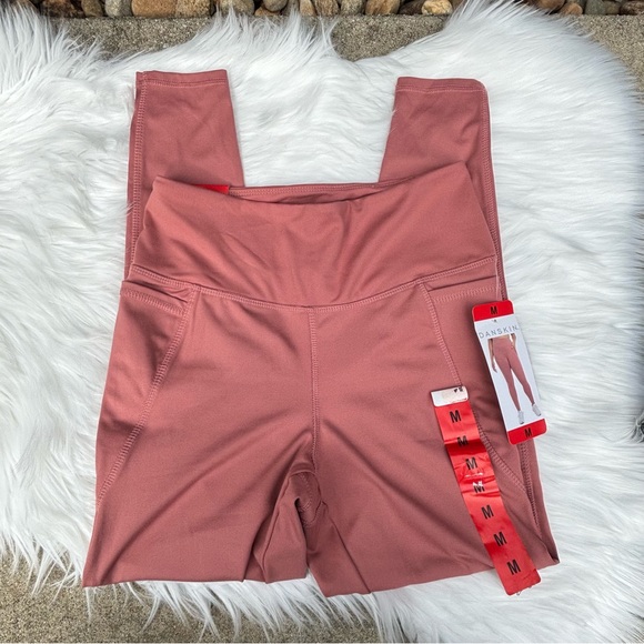 Danskin High Rise Set of Leggings Size Medium (Green & Mauve) NWT - Picture 4 of 9